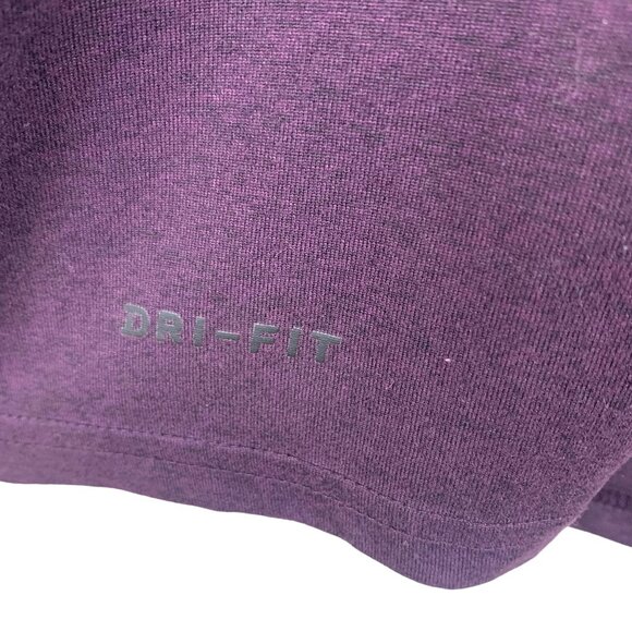 Nike Womens M Dri-Fit Athletic Top Long Sleeve Layering Piece Purple Crew Neck - Picture 4 of 10